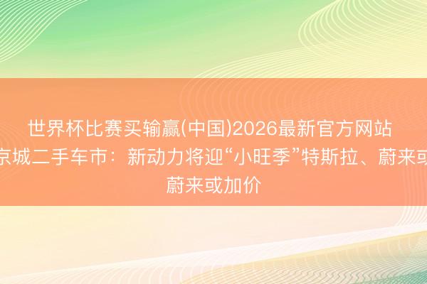 世界杯比赛买输赢(中国)2026最新官方网站 实探京城二手车市：新动力将迎“小旺季”特斯拉、蔚来或加价