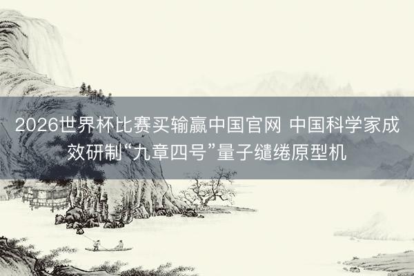 2026世界杯比赛买输赢中国官网 中国科学家成效研制“九章四号”量子缱绻原型机