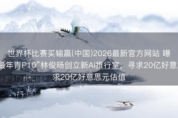 世界杯比赛买输赢(中国)2026最新官方网站 曝原“阿里最年青P10”林俊旸创立新AI推行室，寻求20亿好意思元估值