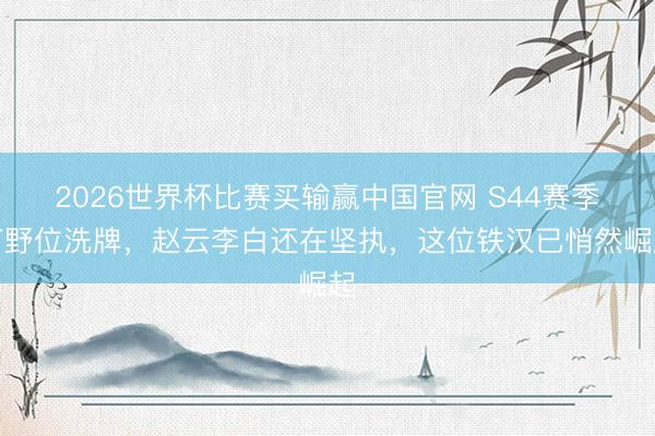 2026世界杯比赛买输赢中国官网 S44赛季打野位洗牌，赵云李白还在坚执，这位铁汉已悄然崛起