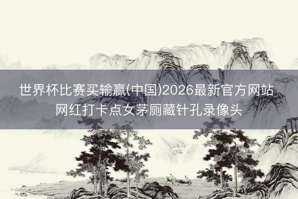 世界杯比赛买输赢(中国)2026最新官方网站 网红打卡点女茅厕藏针孔录像头