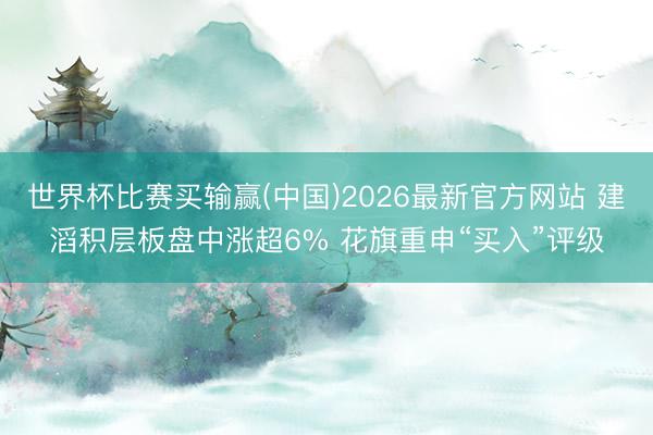 世界杯比赛买输赢(中国)2026最新官方网站 建滔积层板盘中涨超6% 花旗重申“买入”评级